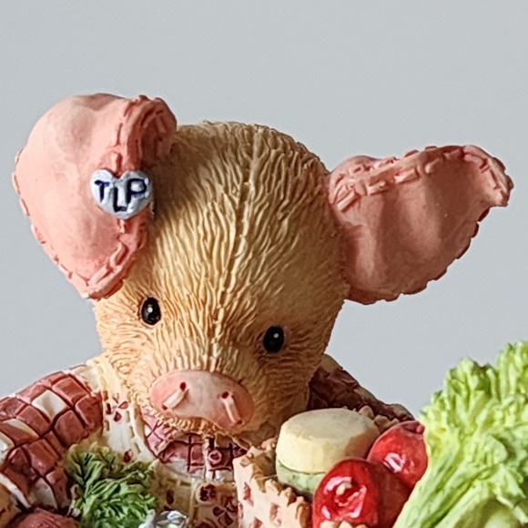 Enesco This Little Piggy Went To Market Collectible Figurine 1994 VTG With Box - Picture 4 of 16